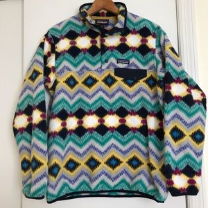 Multicolored Patagonia fleece pullover, medium